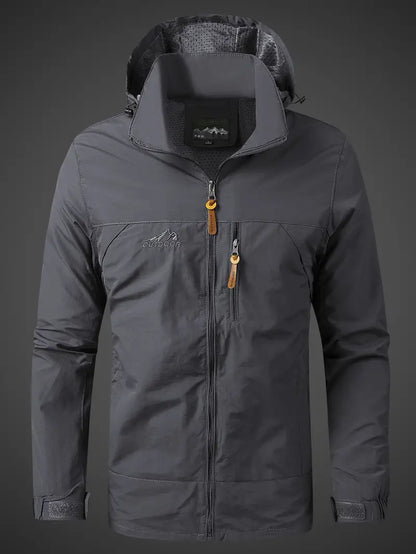 Herren Outdoorjacke – Wasserabweisend – Atmungsaktiv – Strukturierte Passform – Kapuze