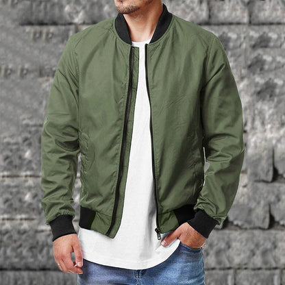 Herren Bomberjacke – Regular Fit – Atmungsaktives Material – Reißverschluss – Casual