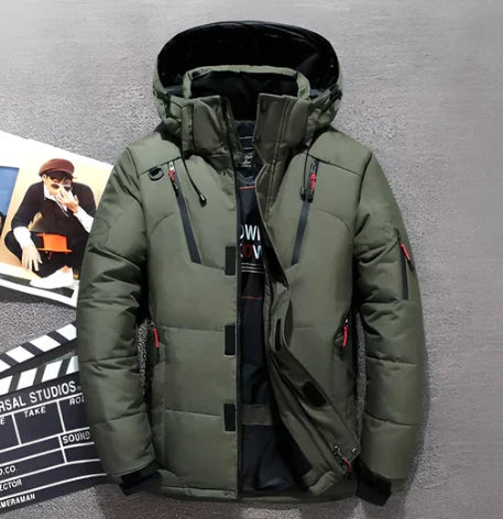 Herren Steppjacke – Regular Fit – Wasserabweisend – Kapuze – Zipper Taschen