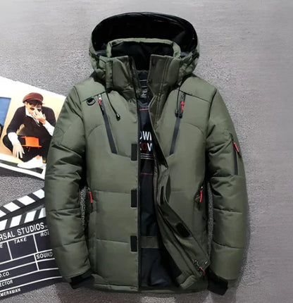Herren Steppjacke – Regular Fit – Wasserabweisend – Kapuze – Zipper Taschen