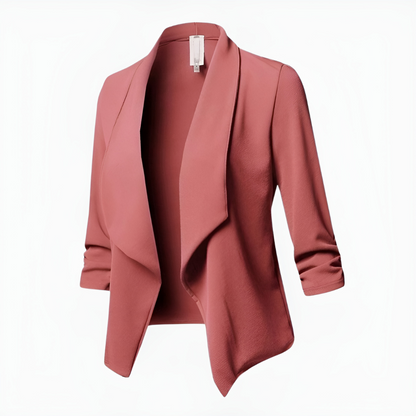 Damen Blazer – Taillierter Schnitt – Offene Front – Schalkragen – Lange Ärmel