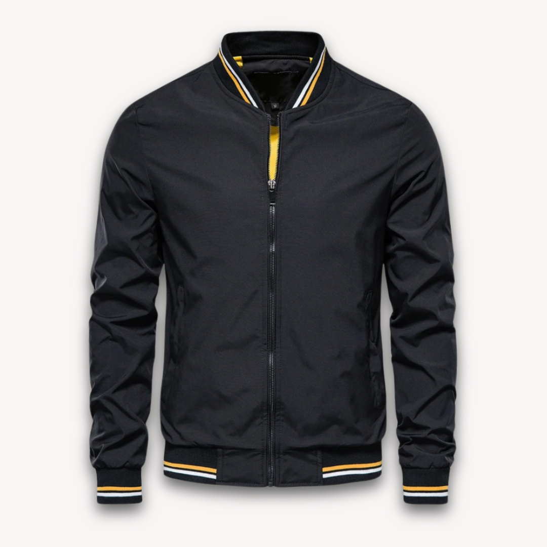 Herren Bomberjacke – Leichtes Material – Relaxed Fit – Reißverschluss – Ribb-Bündchen