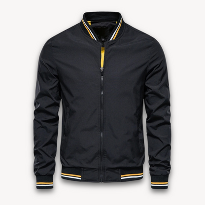 Herren Bomberjacke – Leichtes Material – Relaxed Fit – Reißverschluss – Ribb-Bündchen