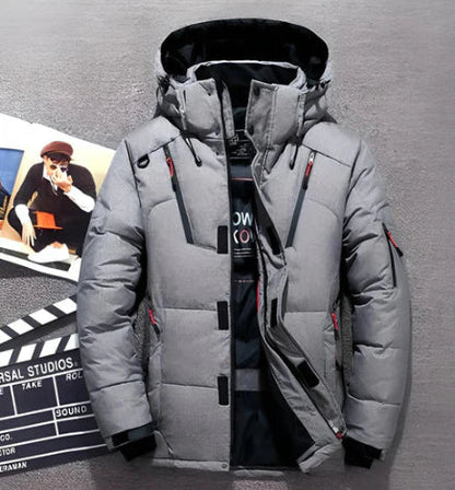 Herren Steppjacke – Regular Fit – Wasserabweisend – Kapuze – Zipper Taschen
