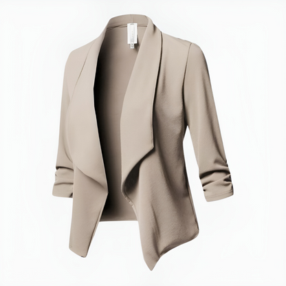 Damen Blazer – Taillierter Schnitt – Offene Front – Schalkragen – Lange Ärmel