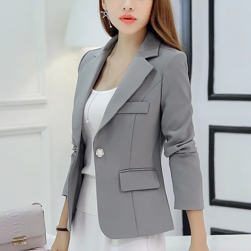 Damen Blazer – Taillierter Schnitt – Strukturierte Silhouette – Ein-Knopf-Design