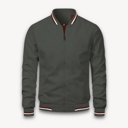 Herren Bomberjacke – Leichtes Material – Relaxed Fit – Reißverschluss – Ribb-Bündchen