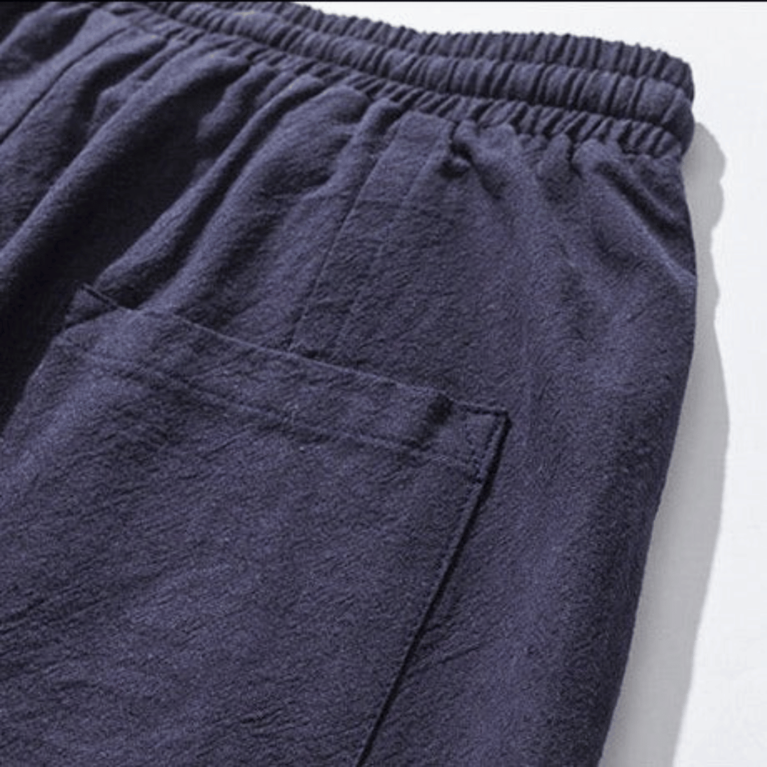 Herren Tapered-Hose – Lockerer Schnitt – Atmungsaktiv – Elastischer Bund mit Bündchen