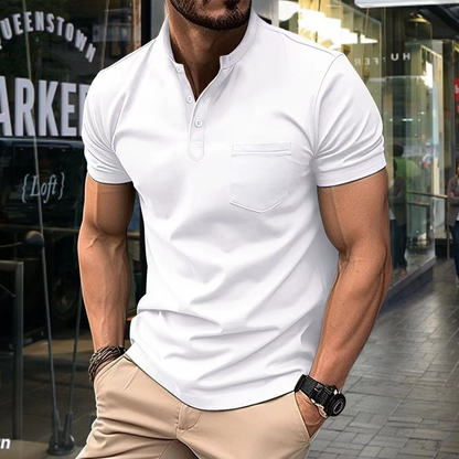 Herren Poloshirt – Slim Fit – Halbkragen – Kurzarm – Weiches Strickmaterial
