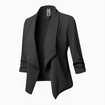 Damen Blazer – Taillierter Schnitt – Offene Front – Schalkragen – Lange Ärmel