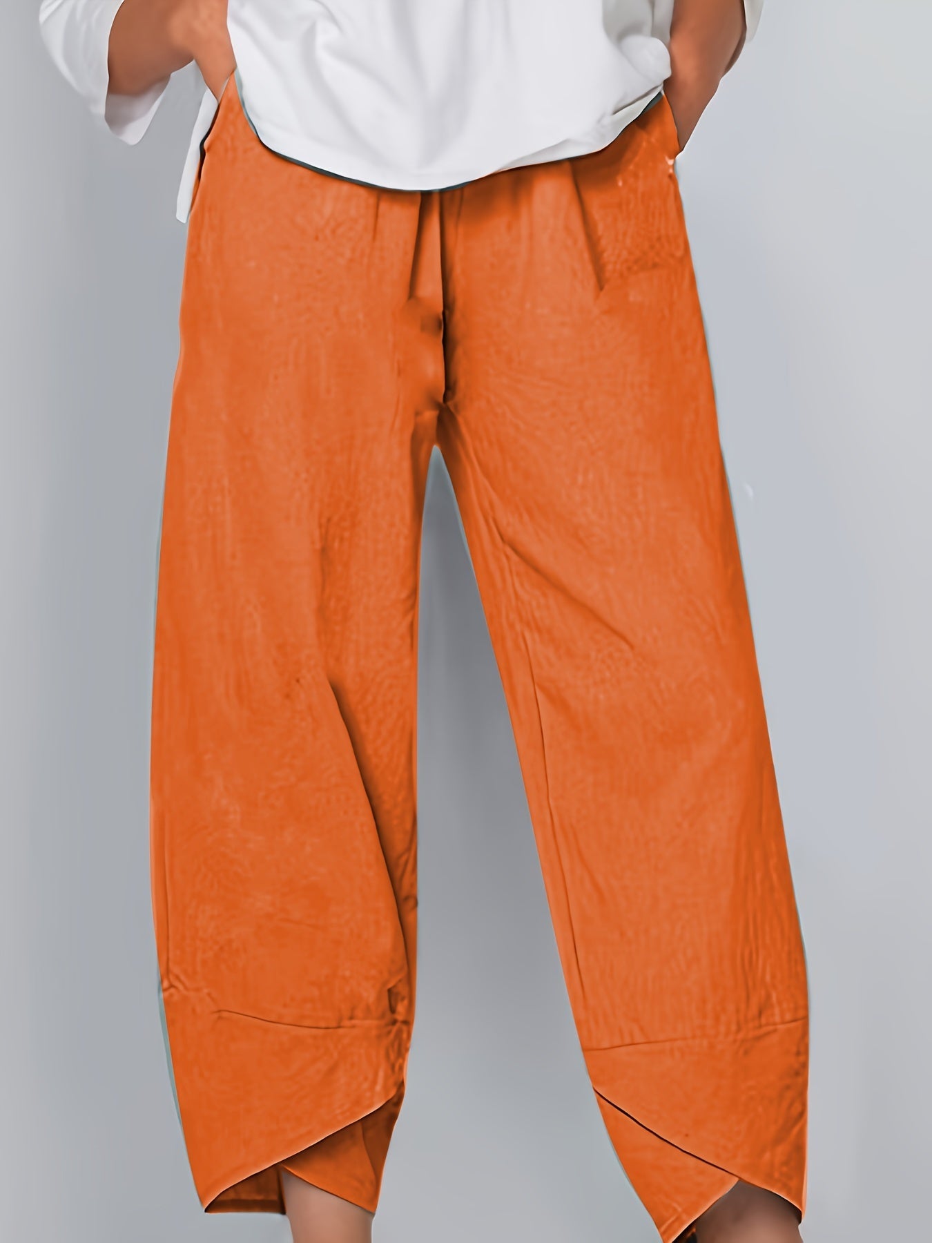 Damen Culottes – Weites Bein – Elastischer Bund – Atmungsaktive Naturfasern – Knöchellang
