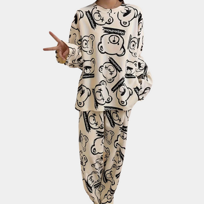 EVORA - Klassisches Pyjama Set für Damen