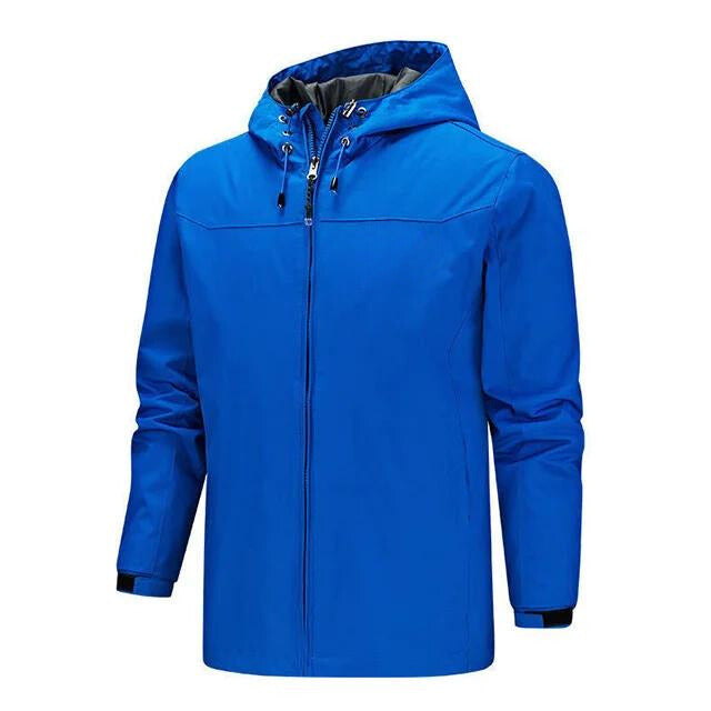 Herren Regenjacke – Wasserabweisend – Regular Fit – Kapuze – Verstellbare Ärmel