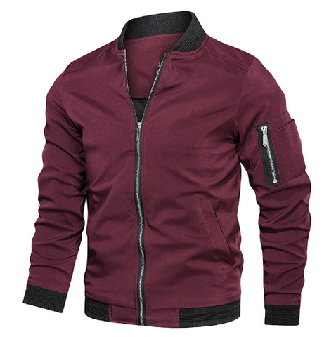 Herren Bomberjacke – Regular Fit – Atmungsaktives Material – Reißverschluss vorne