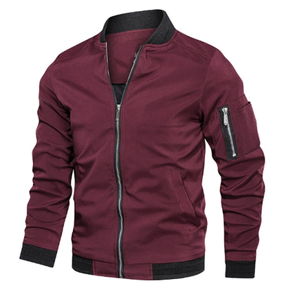 Herren Bomberjacke – Regular Fit – Atmungsaktives Material – Reißverschluss vorne