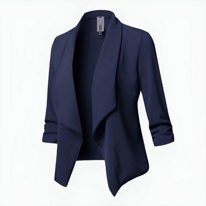 Damen Blazer – Taillierter Schnitt – Offene Front – Schalkragen – Lange Ärmel