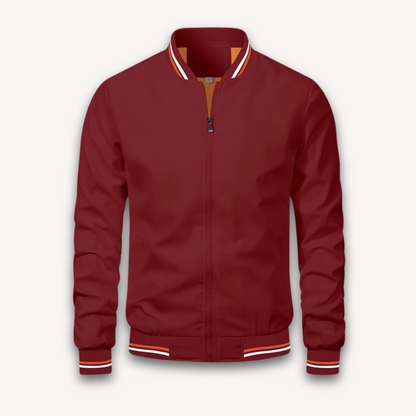 Herren Bomberjacke – Leichtes Material – Relaxed Fit – Reißverschluss – Ribb-Bündchen
