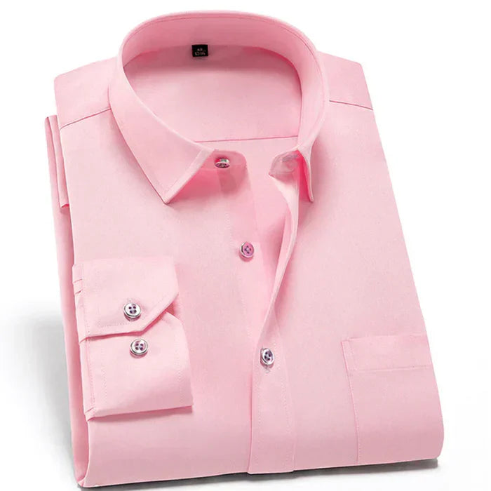 Herren Businesshemd – Slim Fit – Stretch – Bügelfrei – Atmungsaktiver Stoff