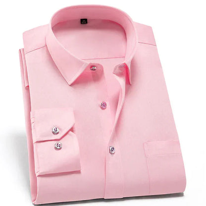Herren Businesshemd – Slim Fit – Stretch – Bügelfrei – Atmungsaktiver Stoff