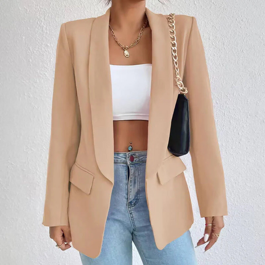 Damen Blazer – Taillierte Passform – Strukturierter Schnitt – Ein-Knopf – Notch-Revers