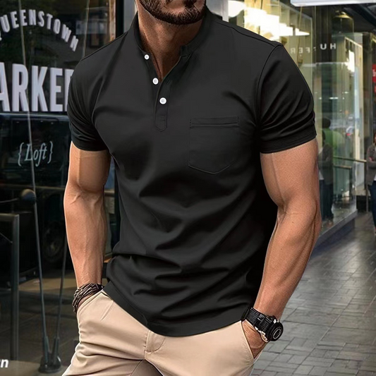 Herren Poloshirt – Slim Fit – Halbkragen – Kurzarm – Weiches Strickmaterial