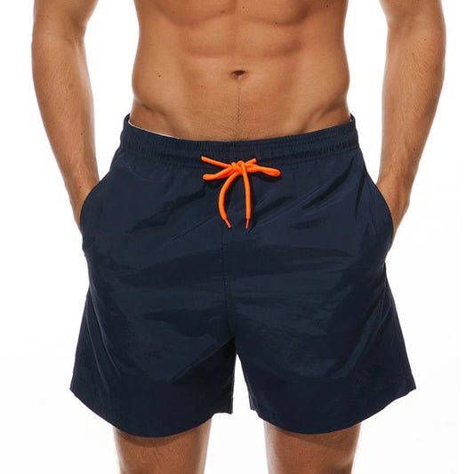 Herren Badeshorts – Relaxed Fit – Schnell Trocknend – Elastikbund mit Kordelzug – Mittellang