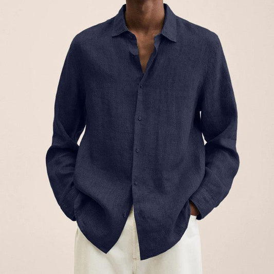 Herren Freizeithemd – Relaxed Fit – Naturfasern – Atmungsaktiv Langarm Design