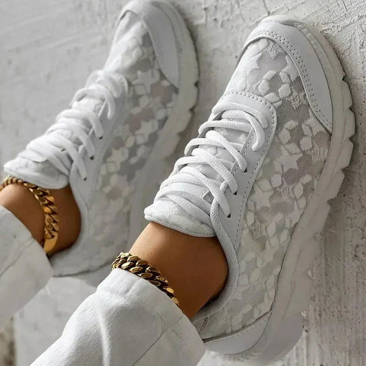 Damen Sneakers – Ergonomische Passform – Atmungsaktives Mesh – Gepolsterte Sohle