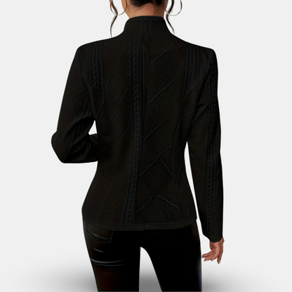 Damen Blazer – Taillierter Schnitt – Strukturierte Silhouette – Weiches Strickdesign