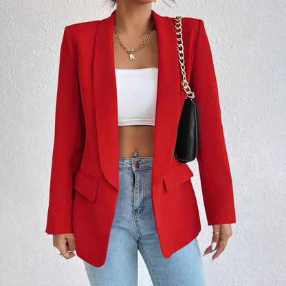 Damen Blazer – Taillierte Passform – Strukturierter Schnitt – Ein-Knopf – Notch-Revers