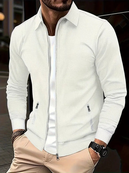 Herren Übergangsjacke – Slim Fit – Atmungsaktives Gewebe – Zipper – Casual Look