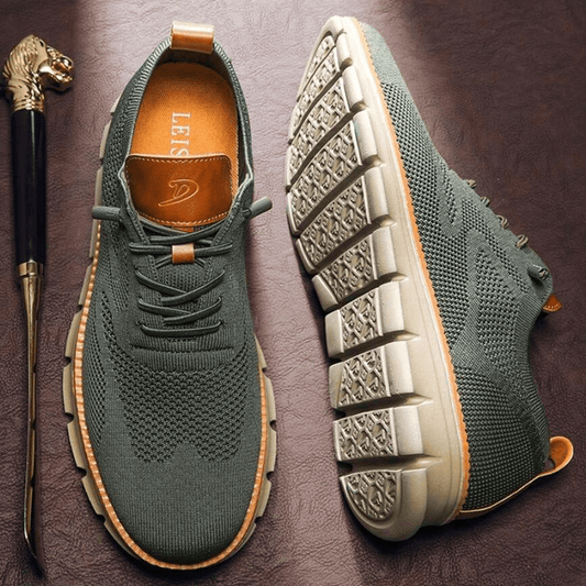 Herren Sneakers – Weiches Strickgewebe – Atmungsaktiv – Flexibler Komfort Fit