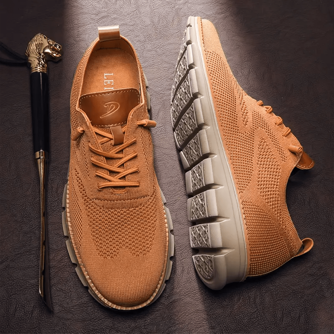 Herren Sneakers – Weiches Strickgewebe – Atmungsaktiv – Flexibler Komfort Fit