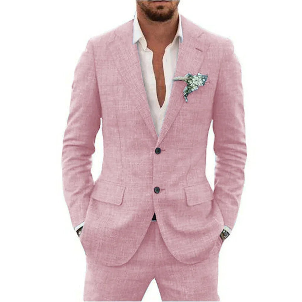 Herren Blazer – Slim Fit – Atmungsaktives Material – Zwei-Knopf – Business Look