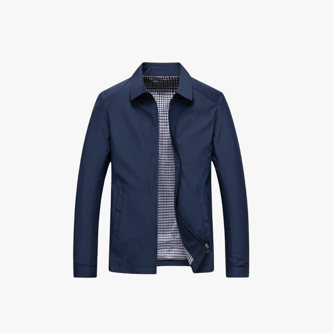 Herren Jacke – Atmungsaktives Material – Regular Fit – Reißverschluss – Hüftlang