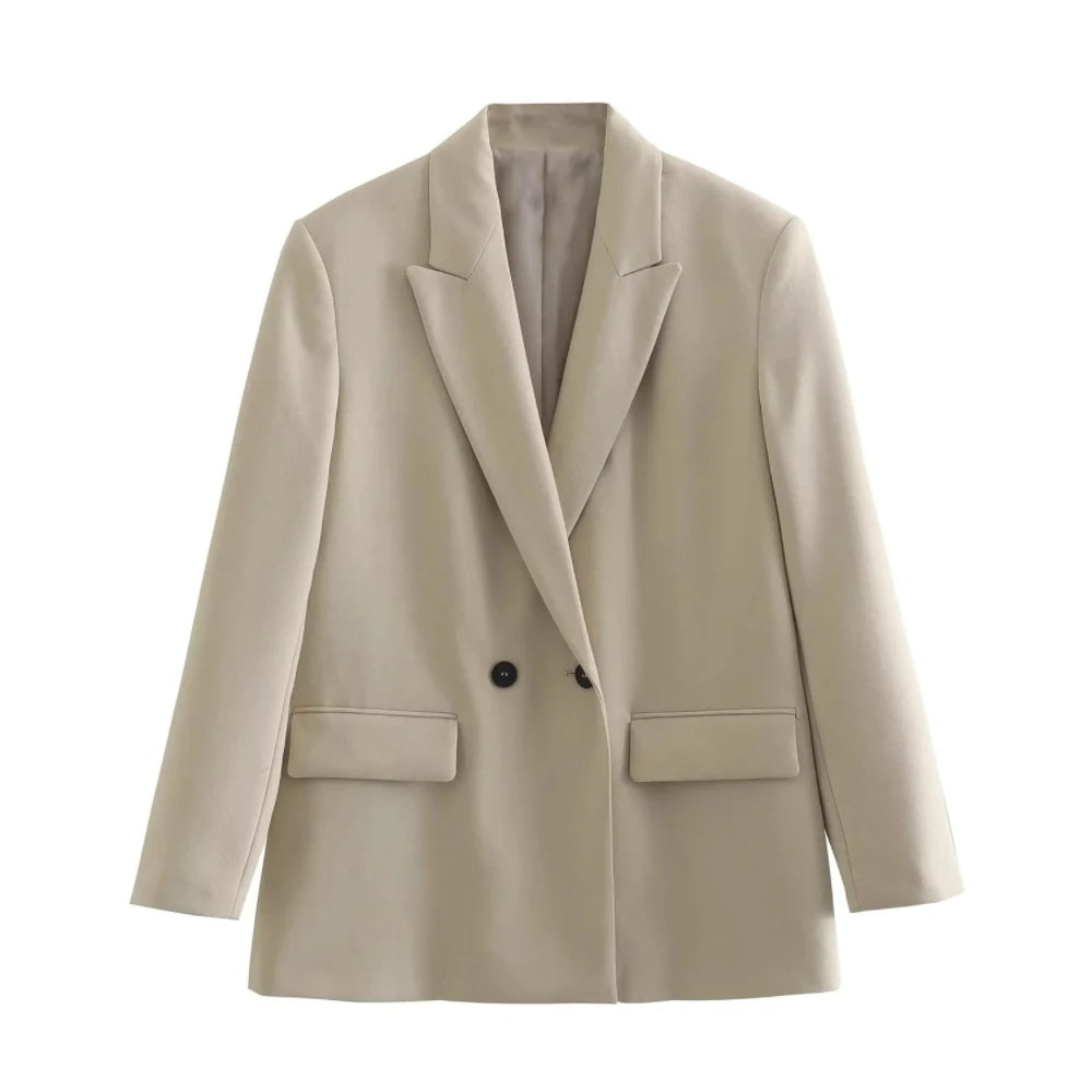 Damen Blazer – Taillierter Schnitt – Doppelreiher – Strukturierte Silhouette – Elegant