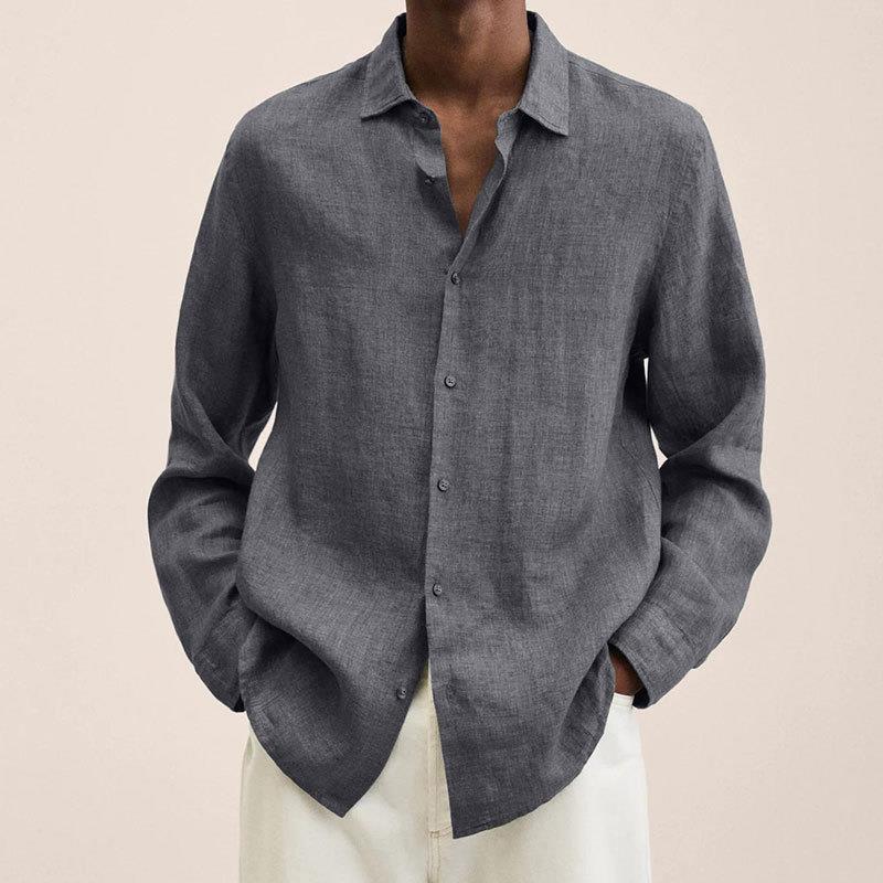 Herren Freizeithemd – Relaxed Fit – Naturfasern – Atmungsaktiv Langarm Design