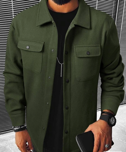 Herren Freizeithemd – Relaxed Fit – Weiches Luxusmaterial – Knopfleiste & Brusttaschen