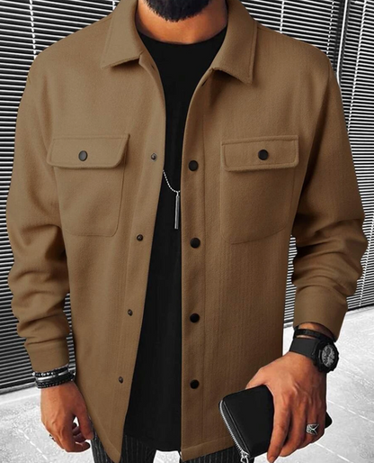 Herren Freizeithemd – Relaxed Fit – Weiches Luxusmaterial – Knopfleiste & Brusttaschen
