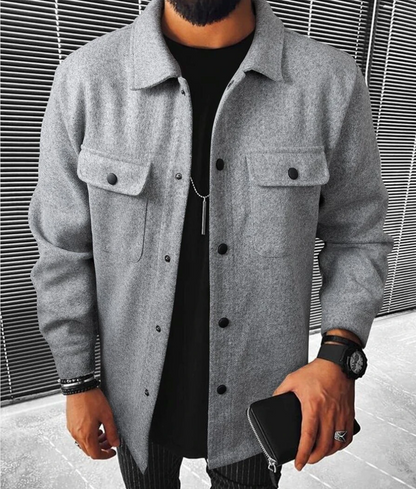 Herren Freizeithemd – Relaxed Fit – Weiches Luxusmaterial – Knopfleiste & Brusttaschen