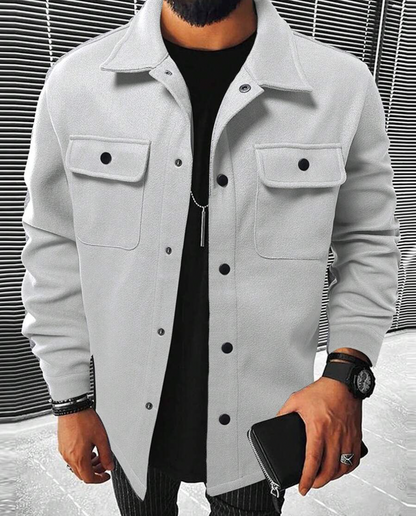 Herren Freizeithemd – Relaxed Fit – Weiches Luxusmaterial – Knopfleiste & Brusttaschen