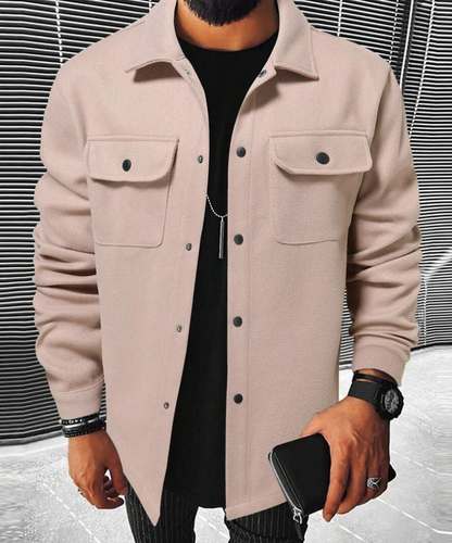 Herren Freizeithemd – Relaxed Fit – Weiches Luxusmaterial – Knopfleiste & Brusttaschen