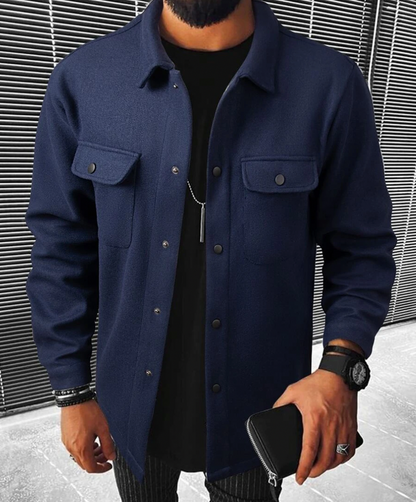 Herren Freizeithemd – Relaxed Fit – Weiches Luxusmaterial – Knopfleiste & Brusttaschen