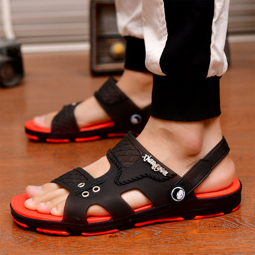 Herren Sandalen – Offene Zehen – Verstellbare Riemen – Gepolsterte Sohle