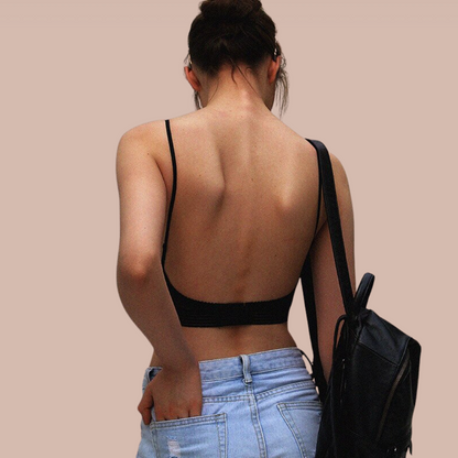 Damen Backless BH – Atmungsaktive Mischung – Unsichtbarer Sitz – Minimaler Halt