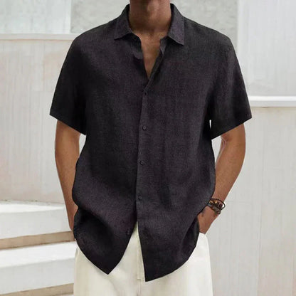 Herren Freizeithemd – Relaxed Fit – Kurzarm – Atmungsaktive Naturfasern