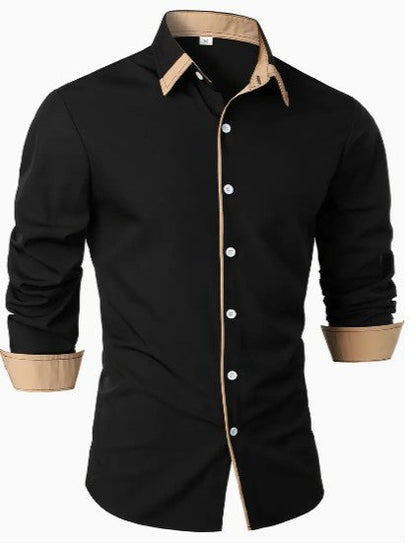 Herren Freizeithemd – Slim Fit – Atmungsaktive Naturfasern – Langarm Knopfverschluss