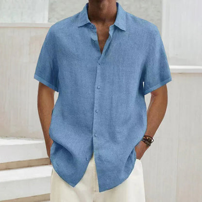 Herren Freizeithemd – Relaxed Fit – Kurzarm – Atmungsaktive Naturfasern