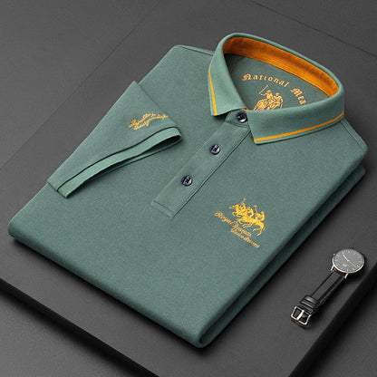 Herren Poloshirt – Soft Knit – Regular Fit – Kurzarm – Gestickte Details