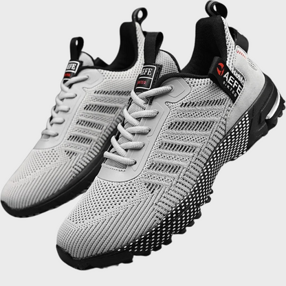 Herren Sportschuhe – Atmungsaktives Mesh – Weiches Strickobermaterial – Low-Top Design